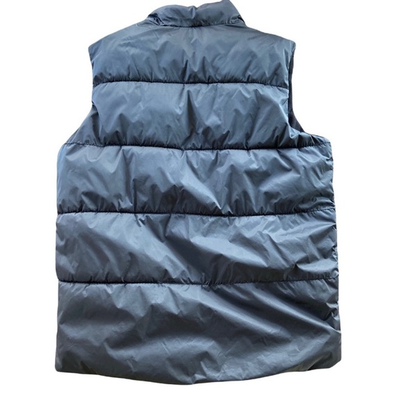 Old Navy Kids Poly Fill Puffer Vest Black- Snap-Up Cozy Lined Pockets Size Large - Picture 2 of 5
